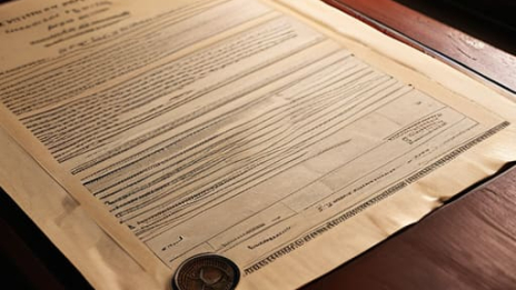 Customs document showing credits on imported goods.